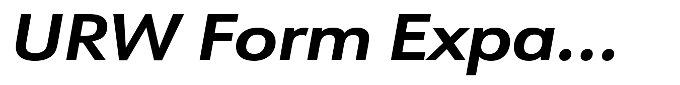 URW Form Expanded Bold Italic